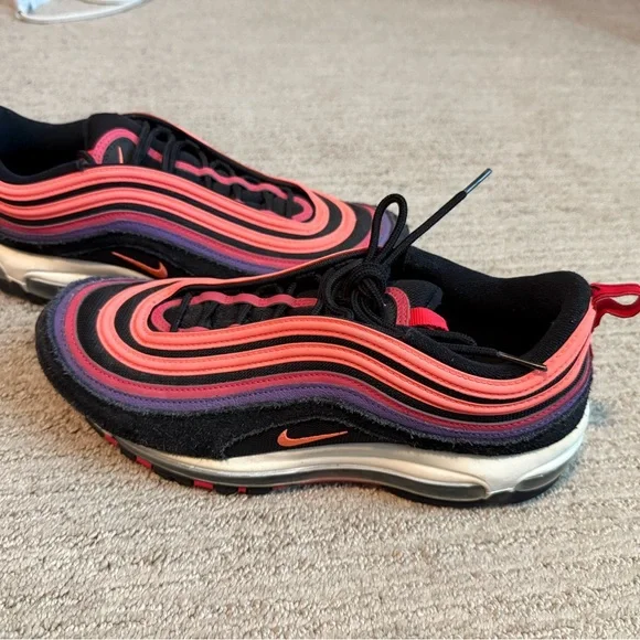 Nike Air Max 97 Black and Pink Sneakers - Picture 2 of 3